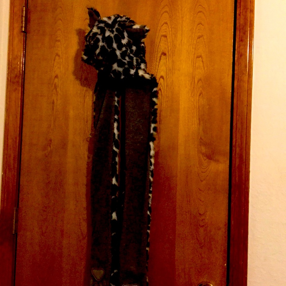 Long eared leopard hat